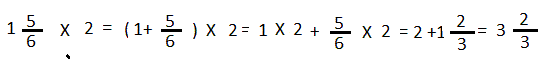 Multiply Fractions Number Sentence distributive property illustration